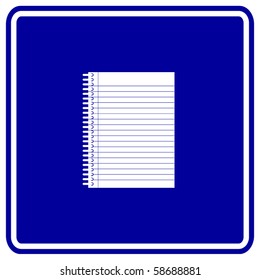 notebook sign