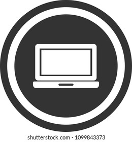 Notebook sign , dark circle sign design