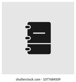 Notebook sign icon in trendy flat style isolated on grey background, minus symbol vector illustration for web