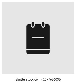 Notebook sign icon in trendy flat style isolated on grey background, minus symbol vector illustration for web