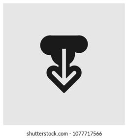 Notebook sign icon in trendy flat style isolated on grey background, download symbol vector illustration for web