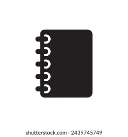 Notebook Silhouette with Spiral Binding - Stock Vector