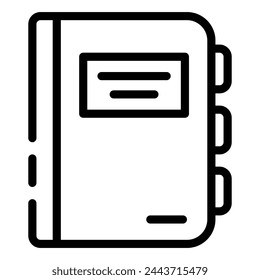 Notebook Simple Line Icon Logo Symbol