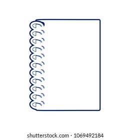 Notebook simple sign. Vector. Flat style black icon on white.