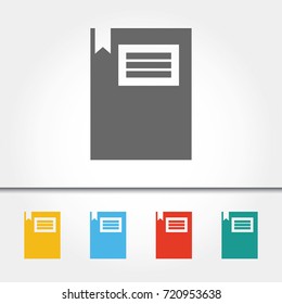 Notebook Single Icon Vector Illustration