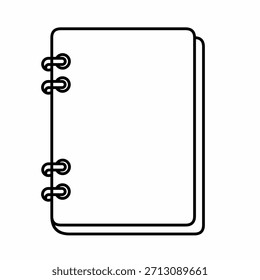 Icono espiral del cuaderno con diseño limpio