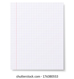 Notebook squared paper background