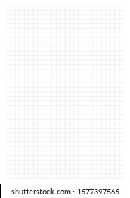 Notebook squared paper sheet.  Exercise book page. Perfect for planner, notebook, school, print. A4 sheet proportion.