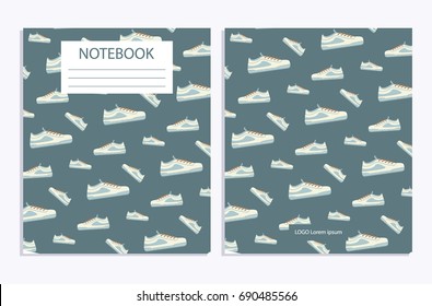 Notebook with ssneaker pattern
