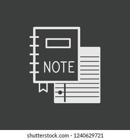 Notebook and stationery icon vector