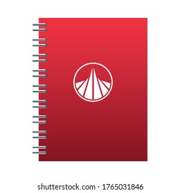 notebook with stationery template vector illustration design