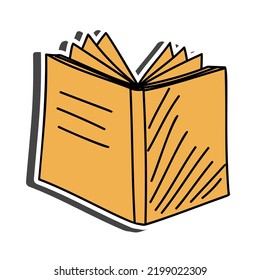 Notebook-Aufkleber mit Schatten zum Thema Bildung. Zurück zur Schule. Vektorgrafik.