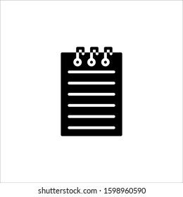 Notebook Student Vector Solid Icon Eps10