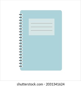 Notebook for students isolated on white background
