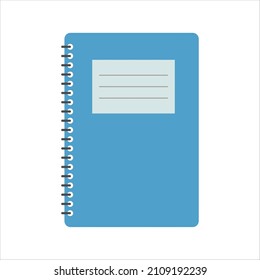 Bloc de notas para estudiantes aislados con antecedentes blancos.