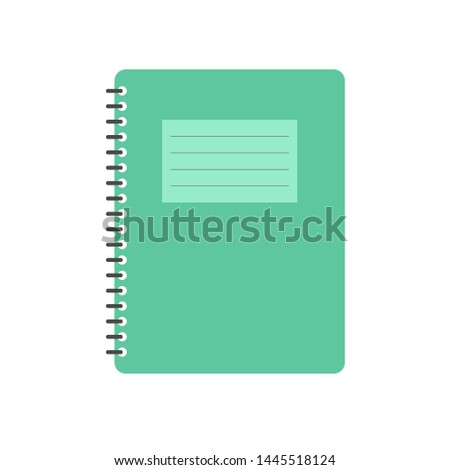 Notebook for students on a white background. Vector illustration