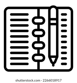 Notebook study icon outline vector. Class safety. Return safe