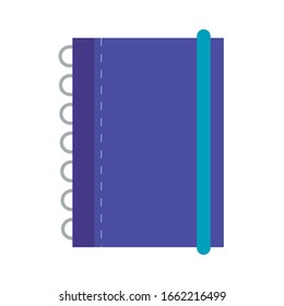 notebook supply flat style icon vector illustration design