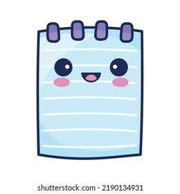 notebook supply kawaii style character