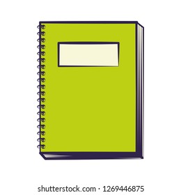 notebook supply white background