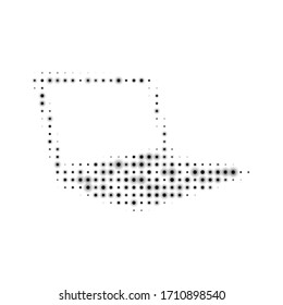 The notebook symbol filled with black dots. Vector illustration on white background