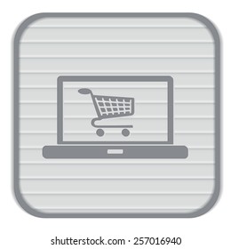 notebook with symbol shopping cart