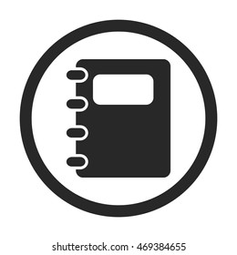 Notebook symbol sign simple icon on background