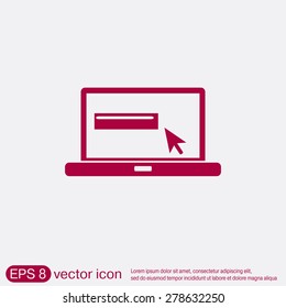 notebook with symbol web arrow