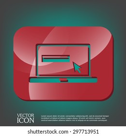 notebook with symbol web arrow