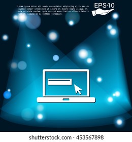 notebook with symbol web arrow