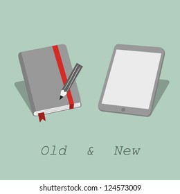 notebook and tablet