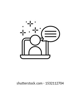 Notebook, teacher, tanning icon. Simple line, outline vector of online educationa icons for ui and ux, website or mobile application