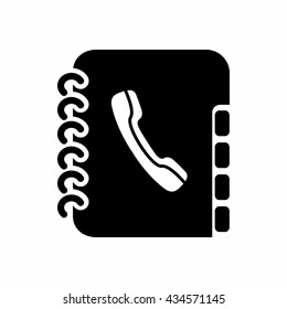Notebook telephone book icon, simple style