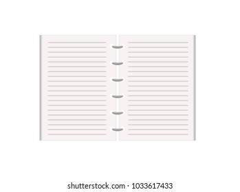 Notebook template. Vector