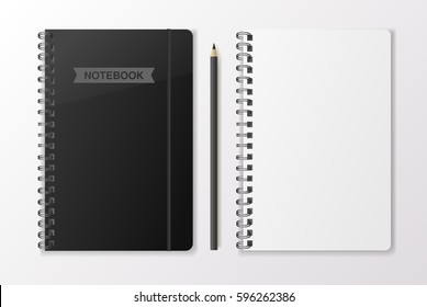 Notebook template, vector