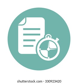 Notebook with temporary notes sporting loads icon