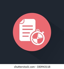Notebook with temporary notes sporting loads icon