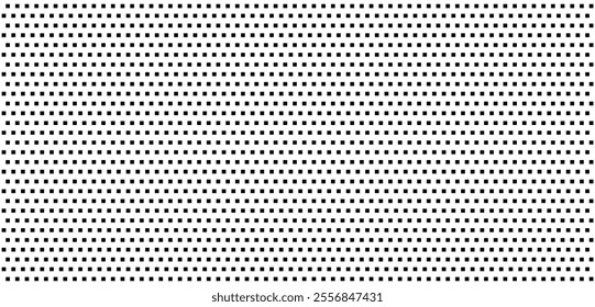 Notebook texture: Black sheet paper with a seamless white polka dot mesh pattern, perfect for note backgrounds. Vector design.