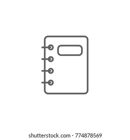 Notebook thin line icon vector