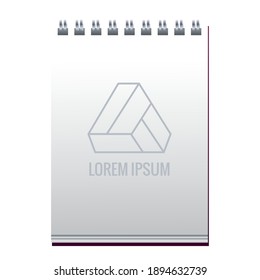diseño de ilustración vectorial de marca de maqueta con emblema triangular