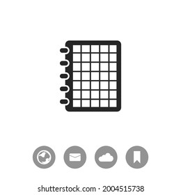 Notebook vector black simple icon