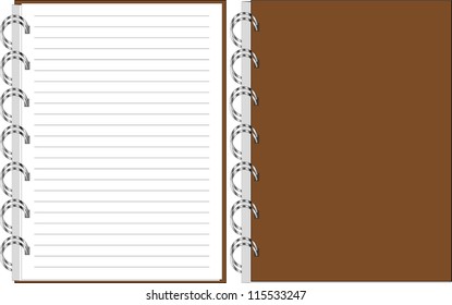 Notebook vector brown