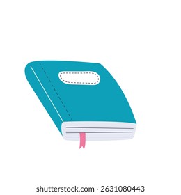 Vektorgrafik-Illustration des Notizbuchs auf weißem Hintergrund.