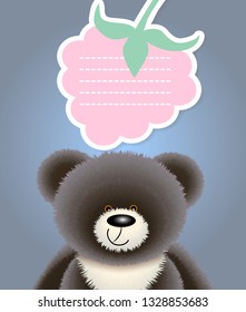 Notebook vector cover. Cute animal background.