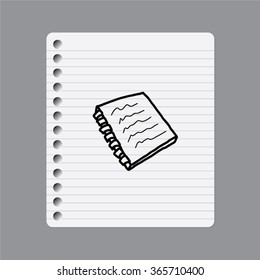 Notebook vector doodle icon hand drawn design