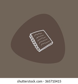 Notebook vector doodle icon hand drawn design