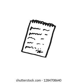 notebook vector doodle sketch isolated on white background