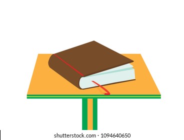 Notebook vector drawing on white background