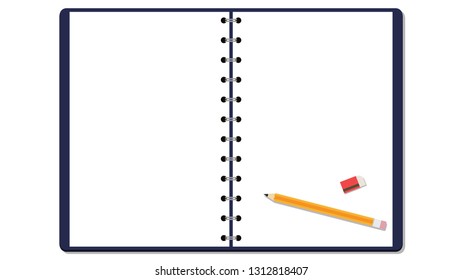notebook vector. free space for text. wallpaper. copy space.