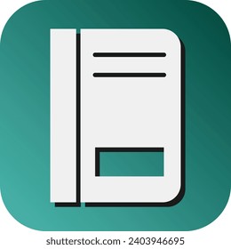 Notebook Vector Glyph Gradient Background Icon For Personal And Commercial Use.
